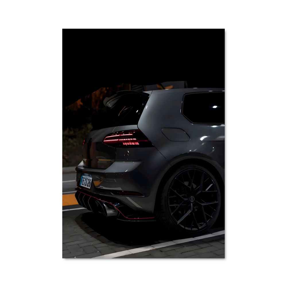 Poster Golf Noir – affiche Volkswagen